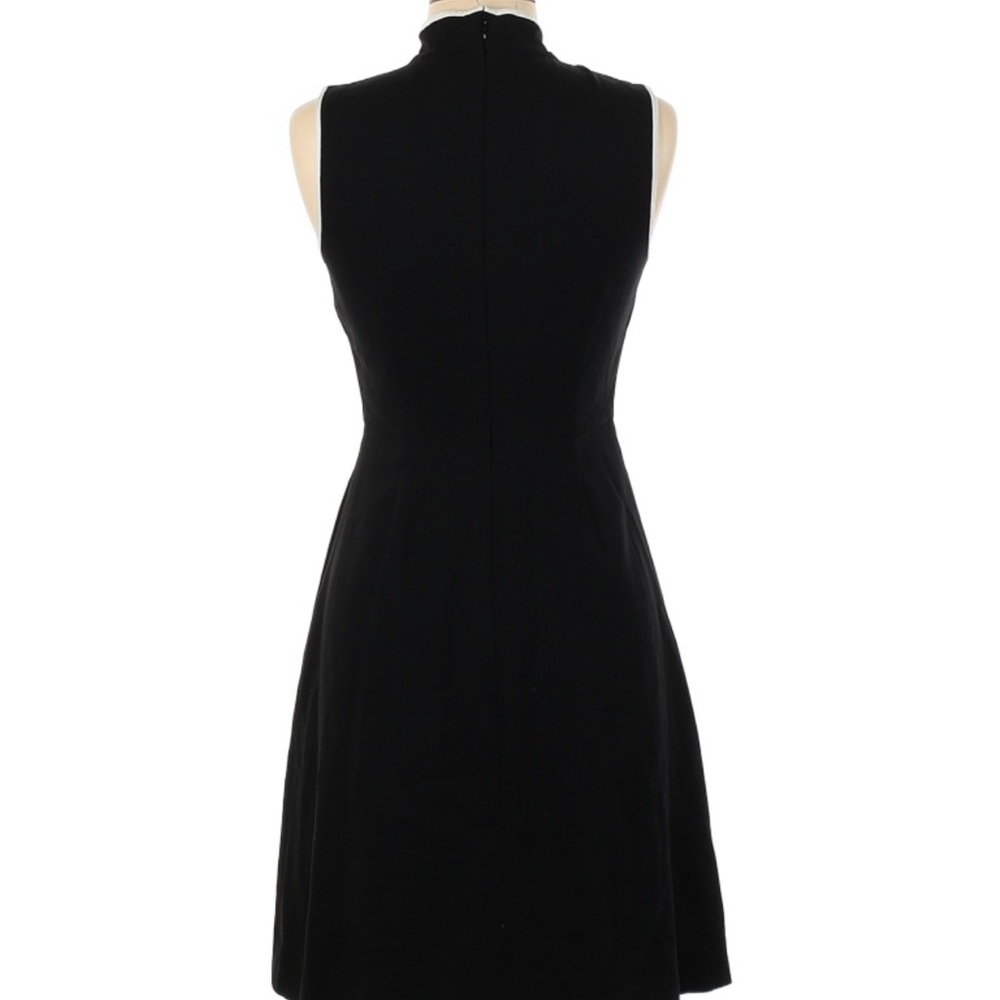 J.Crew Tie Neck Bow Wool Crepe Fit and Flare Dress size 4 - Black and White - Picture 9 of 9